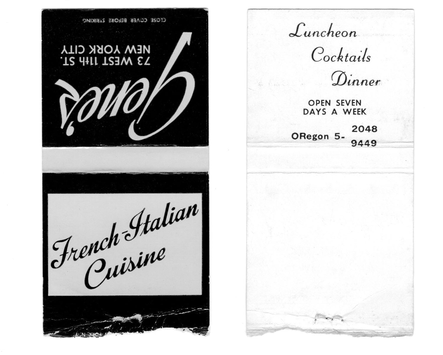 20th Cetury Matchbook